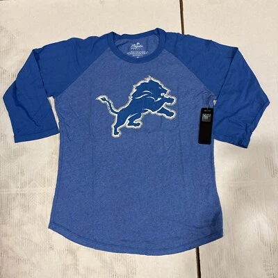 Majestic Threads Aidan  Hutchinson Detroit Lions 3/4 Sleeve Shirt Adult NWT W10 - Image 1 of 4