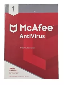 McAfee Antivirus Protection for Your PC, 1-YR Subscription, Sealed - Picture 1 of 2