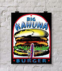 Big Kahuna Burger Pulp Fiction Surf Surfing Logo Black Poster Size 16" x 20"