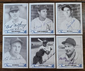 1944 PLAY BALL TCMA REPRINT #14 SIGNED CARD FORD GARRISON A'S DEC