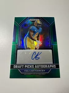 Selecciones del draft Panini Prizm 2023 #DPA-CAK Calijah Kancey verde Prizm automático RC Pitt - Imagen 1 de 2