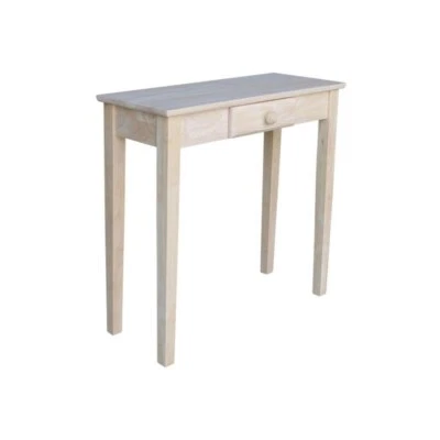 Small Modern Narrow Console Table Thin Hall Display Accent Entryway Wood Slim - Image 1 of 4