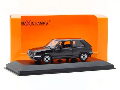 1/43 Volkswagen VW Golf Mk2 1985 Black Minichamps Maxichamps Model 940 054101 Foto 1 de 4
