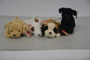 Ty Beanie Babies 90’s- fetch luke butch bernie Lot of 4 - Picture 1 of 4