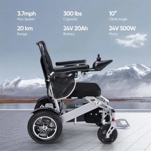 Aluminium Foldable Electric Wheelchair Long Range Lithium Power Motorised 2025 - Picture 1 of 12