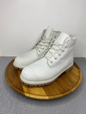 (GS) Size 6 - Timberland Boots 6 inch Premium Light Grey Nubuck Waterproof M29 - Image 1 of 4
