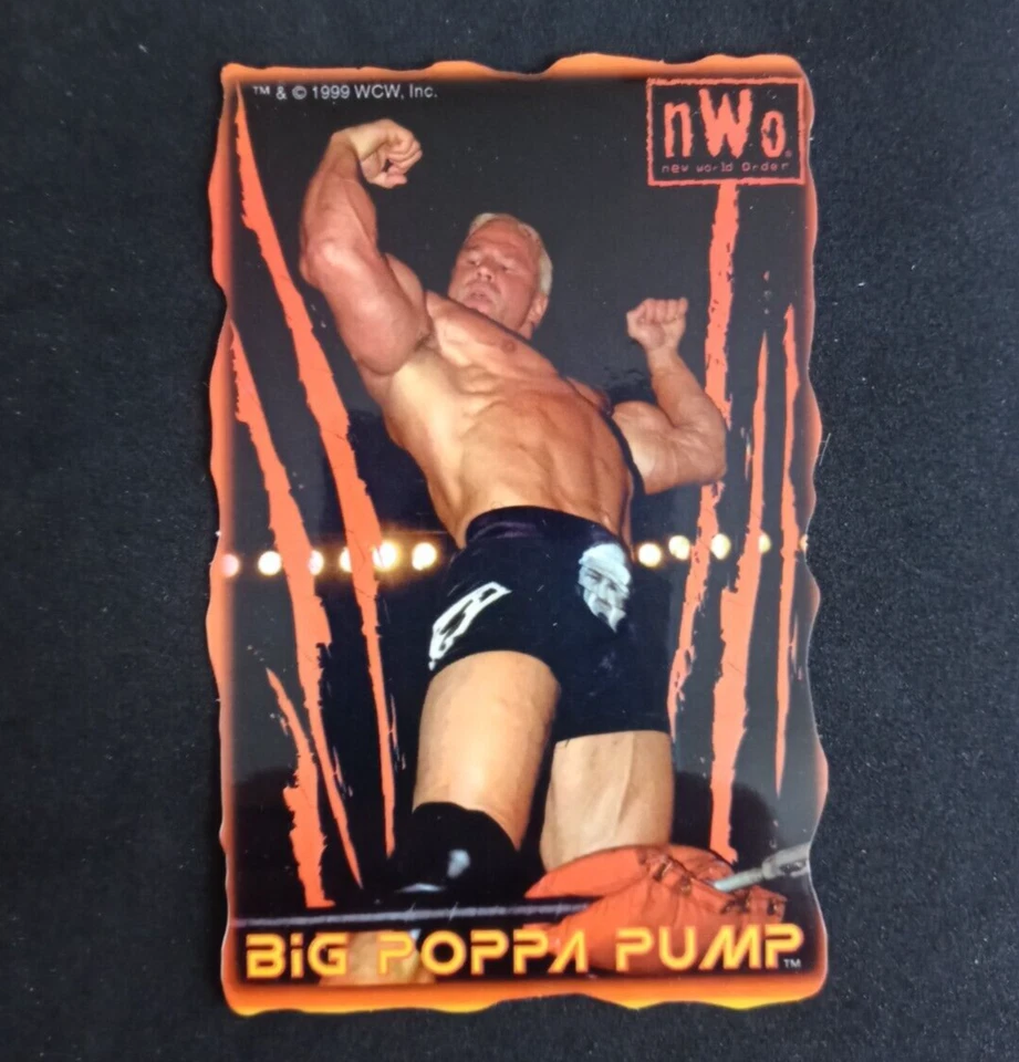 Máquina expendedora Big Poppa Pump Wrestling 1999 WCW NWO pegatina Foto 1 de 2