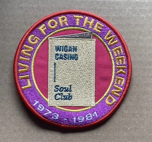 WIGAN CASINO "MITGLIEDSKARTENDESIGN" NEU BESTICKTER PATCH! - Bild 1 von 1
