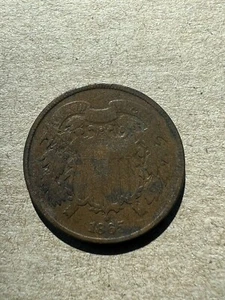 1865 Two Cent Piece 2c US Civil War Era Coin Circulated Condition 148 Years Old! - Picture 1 of 3