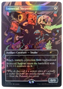 MTG Stonecoil Serpent *LAMINA SENZA BORDI* Secret Lair 1226 quasi nuovo - Foto 1 di 6