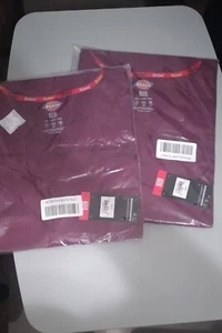 Dickies Men's Tall V-Neck Scrub Double Chest Pocket Top, Wine, 3X-Large - Picture 1 of 1