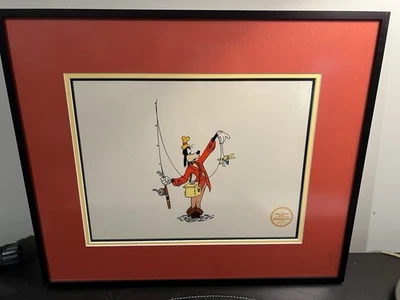 Goofy, Cómo pescar, arte de animación, Sericel de Walt Disney Studios Foto 1 de 2