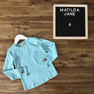 Matilda Jane Once Upon A Time Tradition Blue Long Sleeve Knit Tee Shirt Girl 6  - Picture 1 of 9