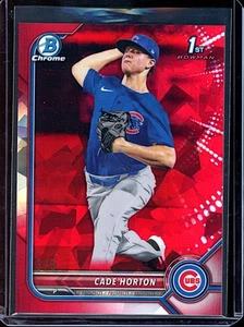 Bowman Draft 2022 cromo #BDC193 Cade Horton zafiro rojo novato #3/5 - Imagen 1 de 2