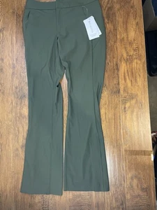 Athleta Stellar Flare Trouser Woman’s Size 12 Aspen Green Athleisure Stretch - Picture 1 of 12