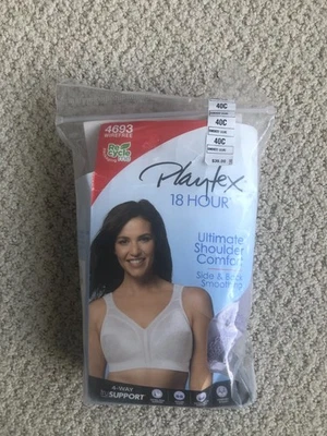 NUEVO PLAYTEX 18 HORAS ULTIMATE SHOULDER COMFORT 4693 LILA AHUMADA 40C Foto 1 de 4