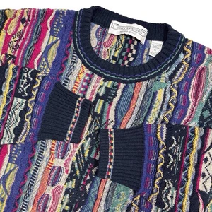 Vintage John Ashford 3D Textured Cosby Sweater Men's XL Colorful 90s Y2K Grandpa - Picture 1 of 8