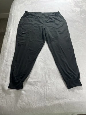 Pantalones Médicos Med Couture 7710P Negros de Enfermería para Mujer Talla LP Foto 1 de 4