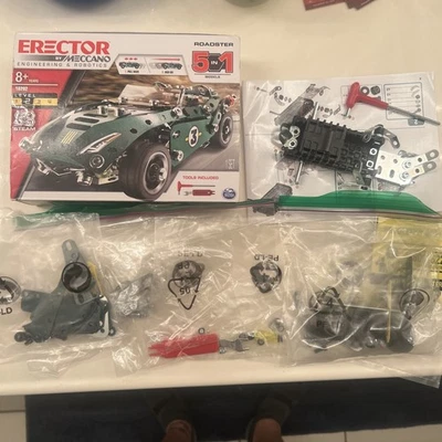Kit de construcción Erector Meccano Roadster 5 en 1 nivel 2 STEM juguete educativo 18202 Foto 1 de 4