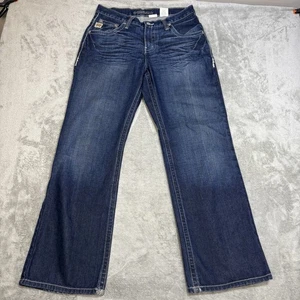 Cinch Jeans Herren 33x32 blau Rylan Whiskered Bootcut Knopf Pattentasche Western - Bild 1 von 14