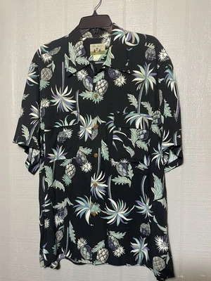 Vintage Reyn Spooner Hawaiian Palm Tree Pinapples Button-Up Men's Large - Image 1 of 4