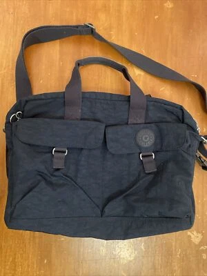 Bolso con cremallera de hombro y pañales de nailon para bebé KIPLING azul marino 11,5" x 15" x 6" Foto 1 de 4