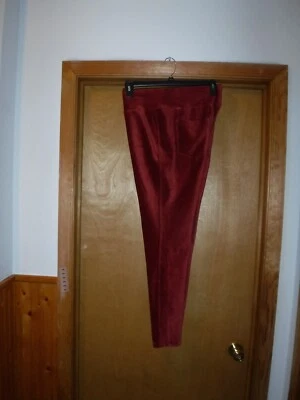 Pantalones ajustados con cordón oxidado, SO, XXL, XL, L, cintura elástica granate rojo nuevos con etiquetas Foto 1 de 4