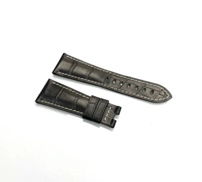 Banda de cuero de cocodrilo grano negro Panerai 26 mm x 22 mm Foto 1 de 3