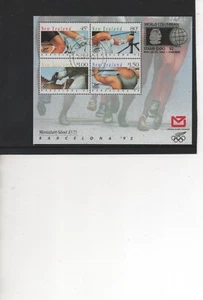 New Zealand 1992 Olympics MS overprinted Columbian Stamp Expo very fine used CTO - Picture 1 of 1