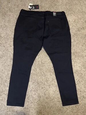 NWT LEVIS PREMIUM 720 Black High Rise Skinny Jeans Size 26W 44x29 - Image 1 of 4