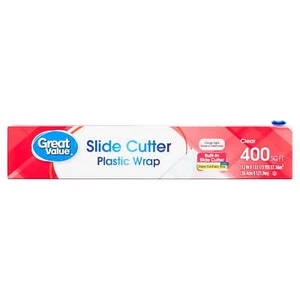 Great Value Slide Cutter Plastic Wrap, 400 sq ft - Picture 1 of 12