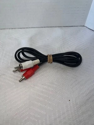 Cable de conexión de audio RCA doble rojo y blanco de 3 pies 3' para unidades de auriculares para juegos  Foto 1 de 4