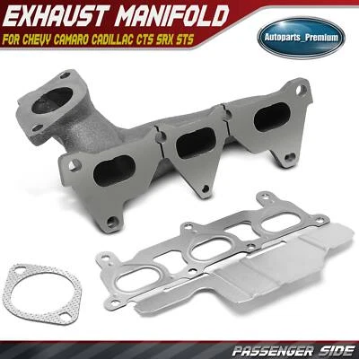 Colector de escape derecho con junta para Cadillac CTS 2004-2011 SRX Chevrolet Camaro Foto 1 de 4