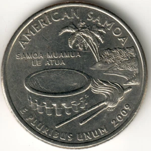 USA - 2009D - Washington ¼ $ - American Samoa - Rare - #15614 - Picture 1 of 2