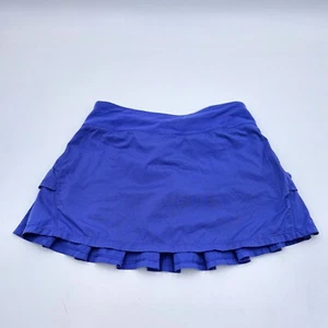 Ivivva by Lululemon Skort Girls 12 Purple Lined Tennis Zip Pocket Elastic Waist - Picture 1 of 10