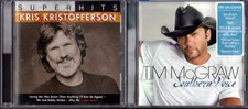 Super Hits - Kris Kristofferson (CD,1999) & Southern Voice by Tim McGraw (CD)
