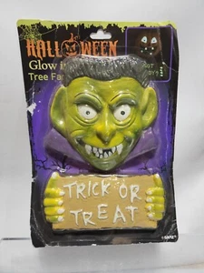 Vintage Ganz Halloween Glow in the Dark Vampire Tree Face Trick or Treat Decor - Picture 1 of 12