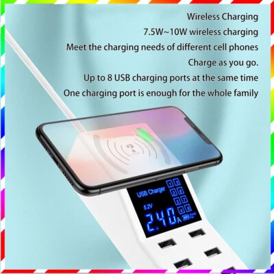 Fast Charging station hub USB Multi-port charging +8USB+ with wireless 5V/8A - Image 1 of 4
