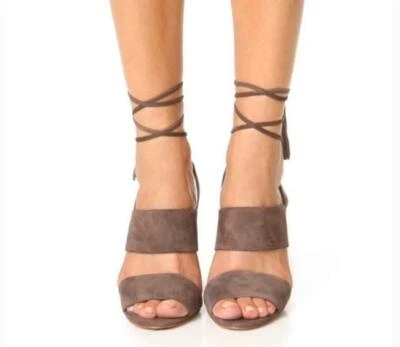 Nuevo MADEWELL Octavia Zapatos de Tacón Cubano Marrón Gamuza Cuero Borla Corbatas 6 Foto 1 de 2