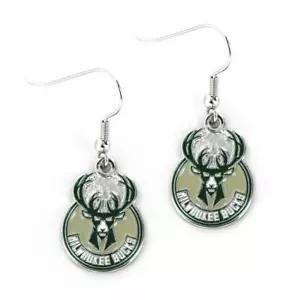 MILWAUKEE BUCKS - LOGOTIPO DEL EQUIPO - PENDIENTES COLGANTES - TOTALMENTE NUEVOS - NBA-ER-015-14 - Imagen 1 de 1