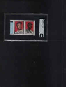 1962 Topps Baseball Briefmarken Panel mit Tab Mantle, Aaron * SGC 4 Fresh Grading - Bild 1 von 2