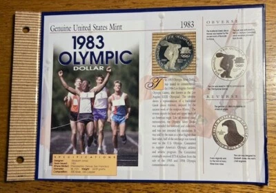 1983-S Olympic $1 Silver Commemorative-with Free Shipping - Image 1 of 4
