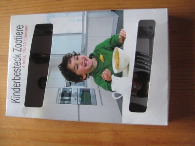 4-teiliges Kinderbesteck mit Tiermotiven - Bild 1 von 2