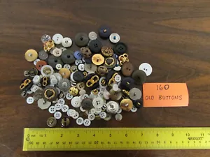 160 piezas - surtido de botones antiguos variedad de tamaños, materiales - Imagen 1 de 2