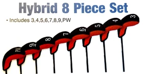 Stealth 8Pc. Set Hybrid Iron Head Covers 7 Colors To Choose From ( Photo Red/Bk) - Picture 1 of 1