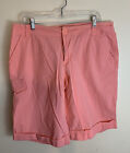DKNY Jeans Womens Shorts coral  Flat Front Pockets Casual size 14