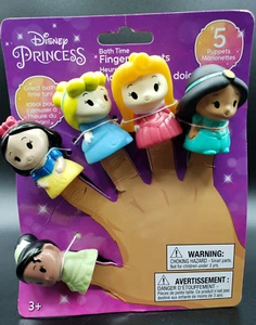 Disney Princess Vinyl Finger Puppets Tiana Snow White Cinderella Aurora Jasmine - Picture 1 of 20