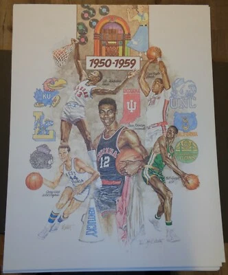 Litografía 50 años de la Final Four 1/950 FIRMADA John B. Martin 1950-59 NCAA Foto 1 de 4