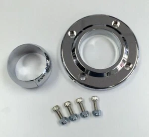 Hot Rod Chrome Aluminum Steering Column Swivel Floor Mount For 2 Inch Columns - Picture 1 of 1