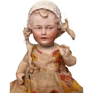 Antigua muñeca Gebruder Heubach 8-1/2" cabeza bisque capó Alemania cuerpo de composición - Imagen 1 de 14